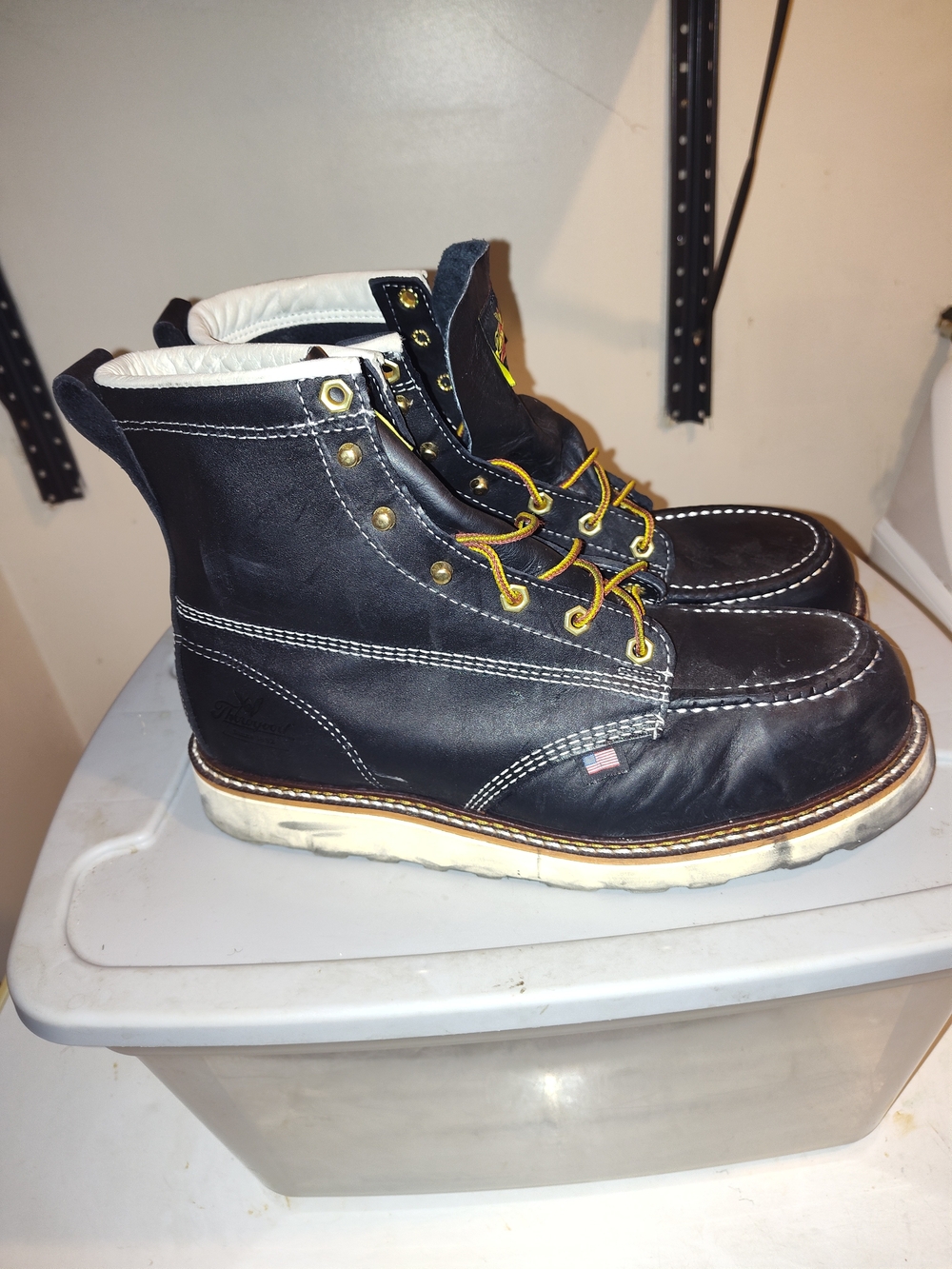 THOROGOOD AMERICAN HERITAGE STELL TOE Leather Moc Toe Work Boots